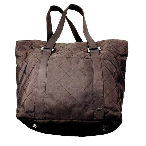 Dove Brand Vintage Quilted Tote Diaper Bag Brown Hobo - Picture 1 of 16